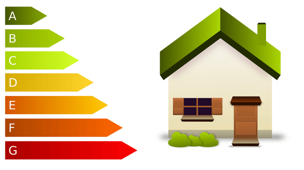 Neue Energieeffizienzklassen durch GEG (Bild von OpenClipart-Vectors auf Pixabay)